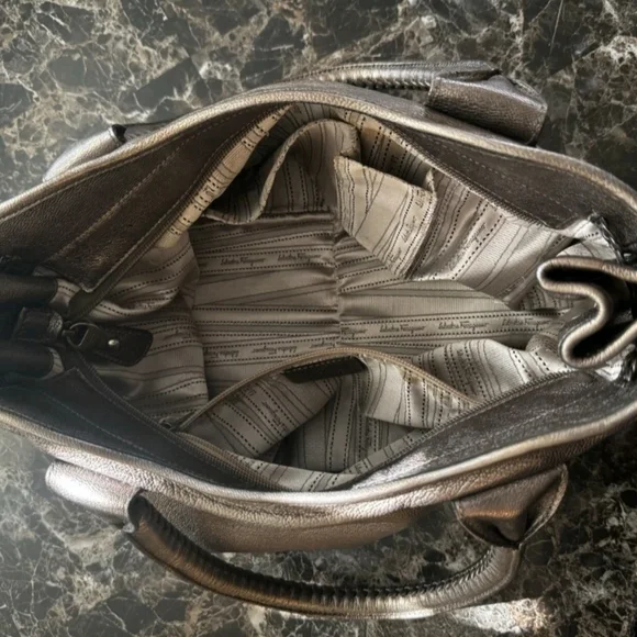 Salvatore Ferragamo Bronze Satchel Bag - Picture 13 of 16